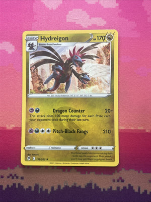 Pokemon Card Hydreigon Evolving Skies Holo Rare 115/203 Near Mint