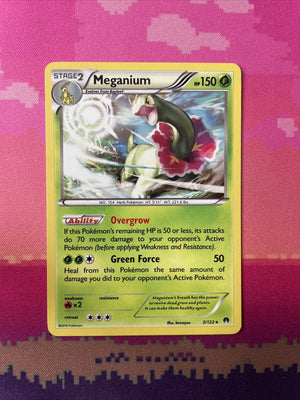 Pokemon Card Meganium Breakpoint Cosmo Holo Rare 3/122 Near Mint