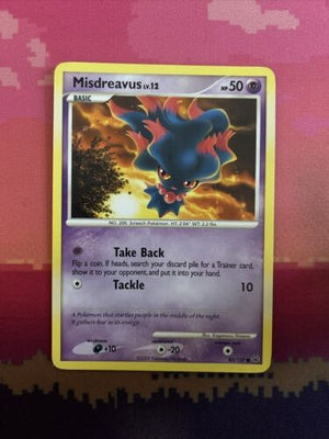 Pokemon Card Misdreavus Platinum Common 83/127 Light Play