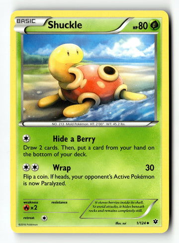 Pokemon Card Shuckle LP XY - Fates Collide 1/124