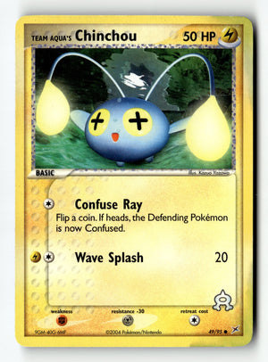 Pokemon Card Team Aqua's Chinchou LP Team Magma vs Team Aqua Common 49/95