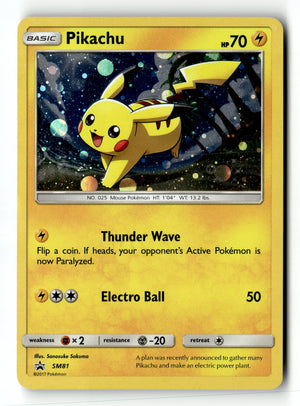 Pokemon Card Pikachu Holo LP SM Promos SM81