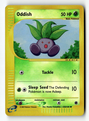 Pokemon Card Oddish Reverse Holo LP Expedition 122/165