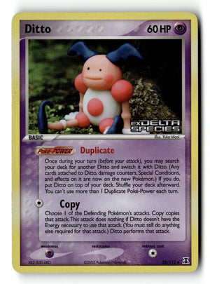 Pokemon Card Ditto - 38/113 (Mr. Mime) Reverse Holo LP Delta Species 38/113