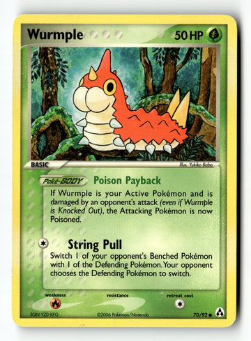 Pokemon Card Wurmple LP Legend Maker 70/92