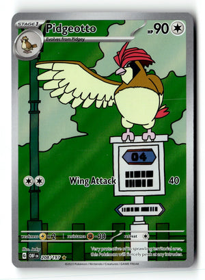 Pokemon Card Pidgeotto - Holo LP SV03: Obsidian Flames 208/197