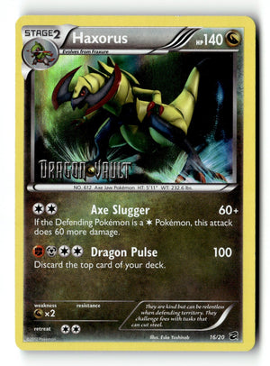 Pokemon Card Haxorus LP Dragon Vault 16/20 Stamped