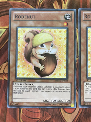 PHSW-EN032 Yu-Gi-Oh 3x Rodenut (Mixed) Yugioh Cards (back)