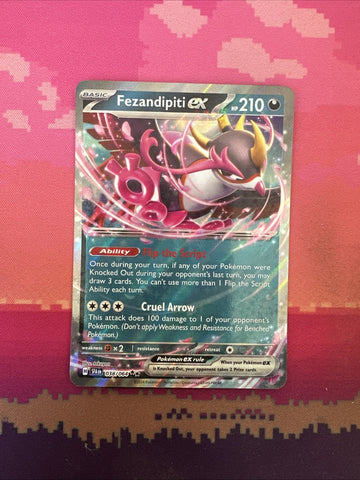 Pokemon Card Fezandipiti ex 038/064 Dobule Rare Shrouded Fable Near Mint
