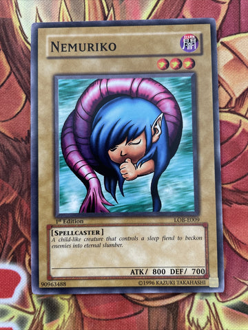 LOB-E009 YuGiOh Nemuriko 1st Edition
