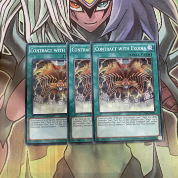LDK2-ENY29 x3 Contract with Exodia Common Excellent Condition Yugioh