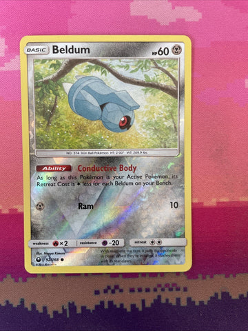 Pokemon Card Beldum Celestial Storm Reverse Holo 92/168 Near Mint