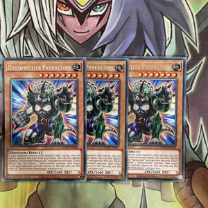 ANGU-EN046 x3 Dinowrestler Pankratops Rare Excellent Condition Yugioh