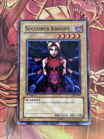 LOB-E095 YuGiOh Succubus Knight 1st Edition