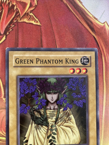 LOB-E028 Green Phantom King Common 1st Edition YuGiOh played (back)