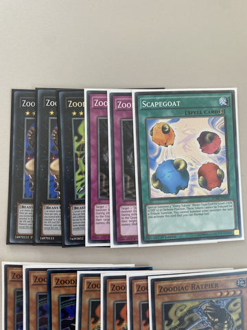 Deck Core Zoodiac 13 Cards YuGiOh (back)