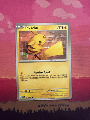 Pokemon Card Pikachu Temporal Forces Common 051/162 Near Mint