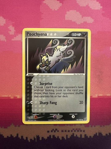 Pokemon Card Poochyena EX Deoxys Common 70/107 Near Mint