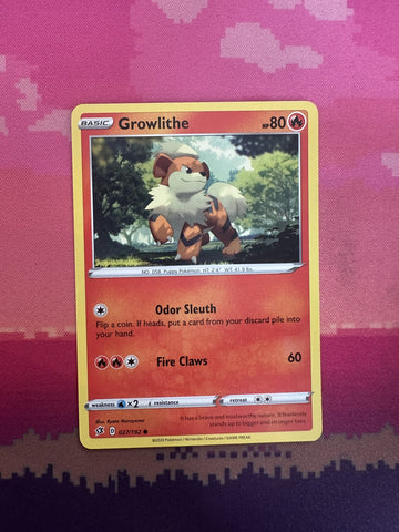 Pokemon Card Growlithe Rebel Clash Common 027/192 Near Mint