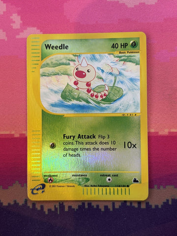 Pokemon Card Weedle Skyridge Reverse Holo 114/144 Near Mint