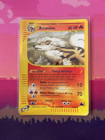 Pokemon Card Arcanine Skyridge Reverse Holo 3/144 LP see pics