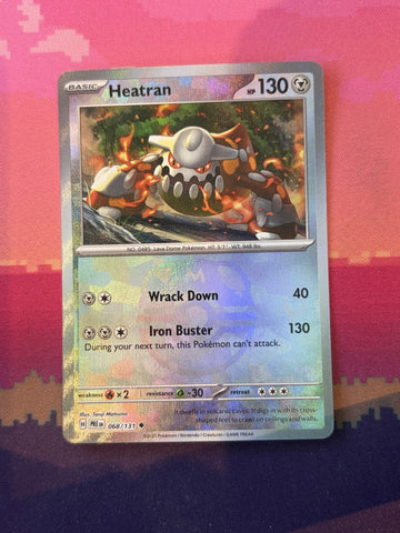Pokemon Card Heatran Prismatic Evolutions Masterball 068/131 Near Mint