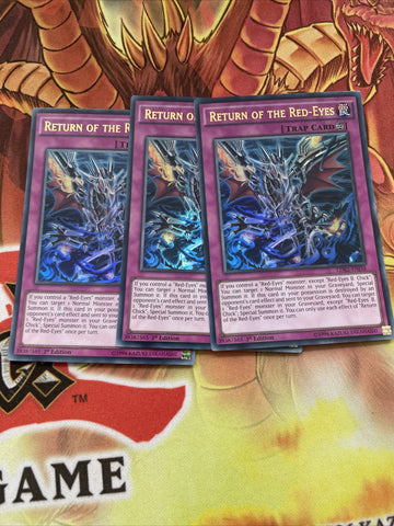 LDK2-ENJ34 x3 RETURN OF THE RED-EYES YUGIOH CARDS