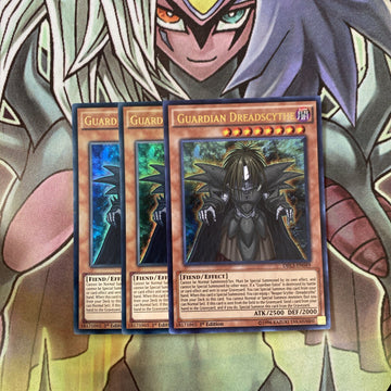 DRL3-EN049 x3 Guardian Dreadscythe Ultra Rare Excellent Condition Yugioh