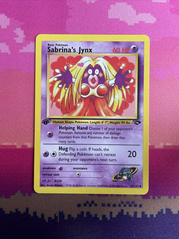 Pokemon Card Sabrina's Jynx Gym Challenge 1st Edition Uncommon 57/132 NM