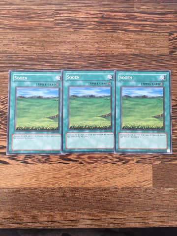 LOB-049 LOB-E038 YUGIOH CARD: Sogen 3x Near Mint Playset!