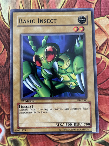 lob-e006 Basic Insect 1st Edition (VG+/NM) Common Yugioh!