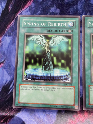 LOD 076 Yugioh | Spring Of Rebirth × 3 | Common (back)