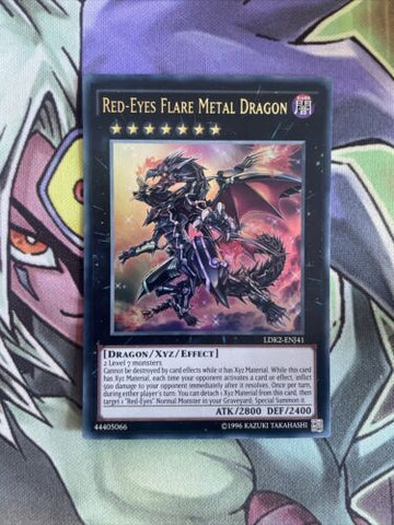 LDK2-ENJ41 Red-Eyes Flare Metal Dragon Ultra Rare Unl Edition NM Yugioh Card