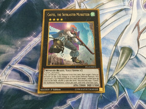 PGL3-EN076 Yugioh Castel, the Skyblaster Musketeer  (Gold Rare 1st)