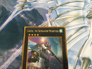 PGL3-EN076 Yugioh Castel, the Skyblaster Musketeer  (Gold Rare 1st) (back)
