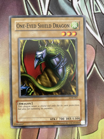 LOB-087 YuGiOh One-Eyed Shield Dragon - - Common - unl Edition Near Mint