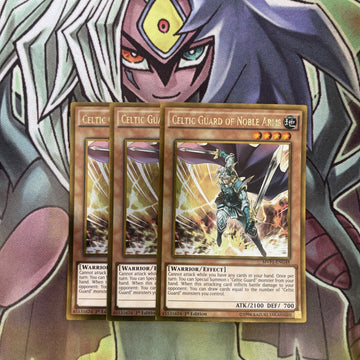MVP1-ENG48 x3 Celtic Guard of Noble Arms Gold Rare Excellent Conditon Yugioh