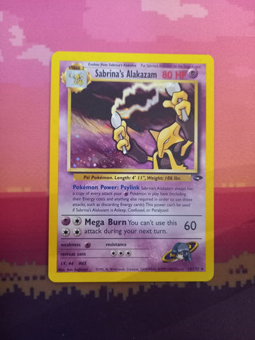 Pokemon Card Sabrina's Alakazam Holo Rare 16/132 Near Mint