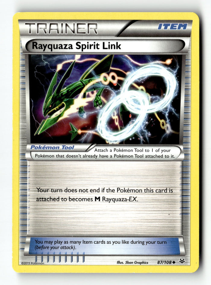 Pokemon Card Rayquaza Spirit Link LP XY - Roaring Skies 87/108