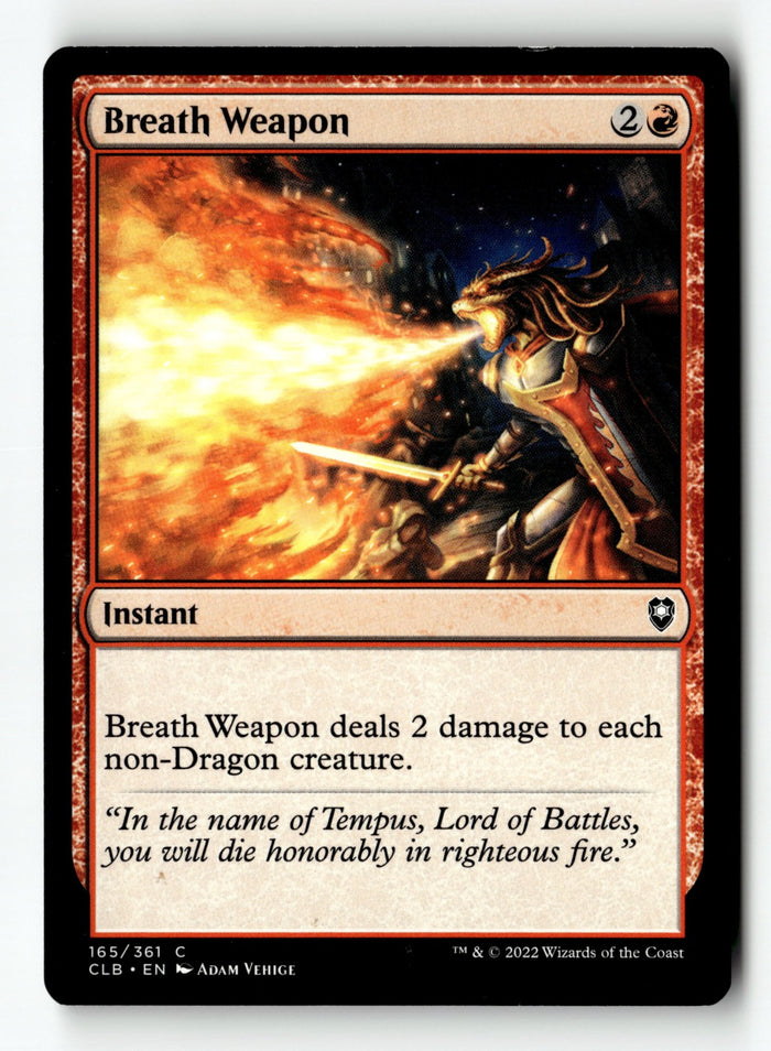 MTG Breath Weapon Commander Legends: Battle for Baldur's Gate LP Magic The Gathe