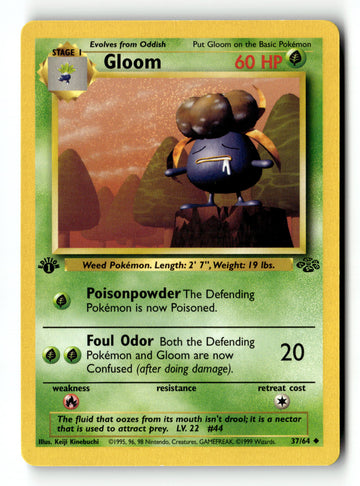 Pokemon Card Gloom LP Jungle 1st Edition Uncommon 37/64