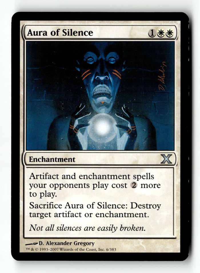 MTG Aura of Silence 10th Edition LP Magic The Gathering