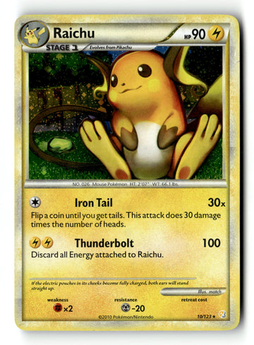 Pokemon Card Raichu Cosmo Holo Holo LP Holo Rare 10/123