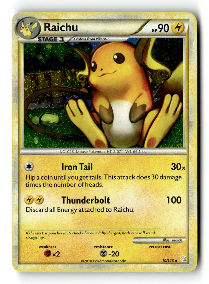 Pokemon Card Raichu Cosmo Holo Holo LP Holo Rare 10/123