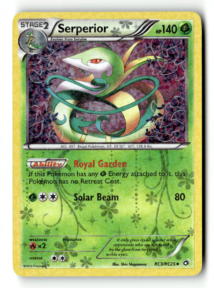 Pokemon Card Serperior Holo LP Legendary Treasures: Radiant Collection RC3/RC25