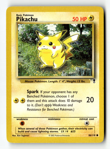 Pokemon Card Pikachu LP Legendary Collection 86/110