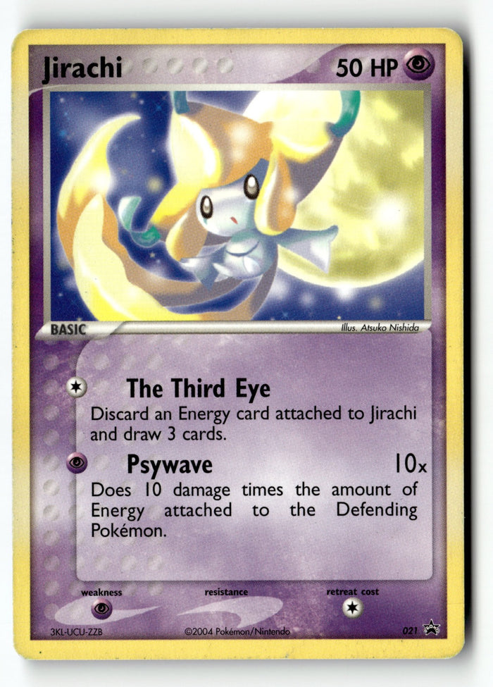 Pokemon Card Jirachi - (Jirachi: Wish Maker DVD Release) LP Nintendo Promos 021