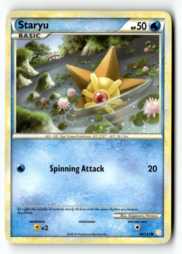 Pokemon Card Staryu LP HeartGold & SoulSilver 84/123