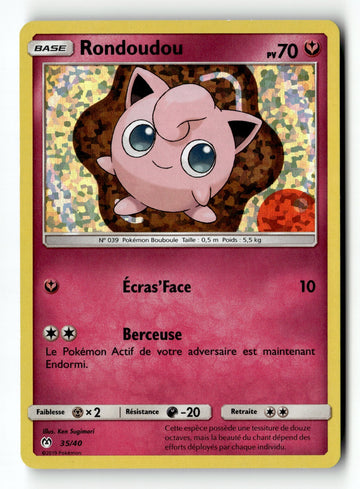 Pokemon Card Jigglypuff McDonald's 2019 Holo FRENCH 25/40