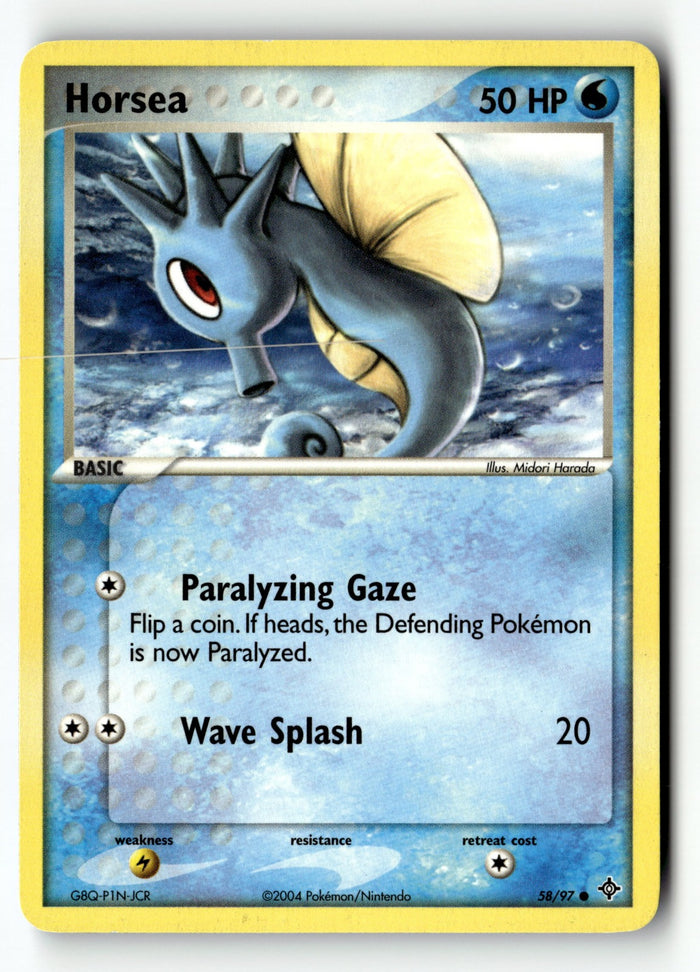 Pokemon Card Horsea - LP Dragon 58/97